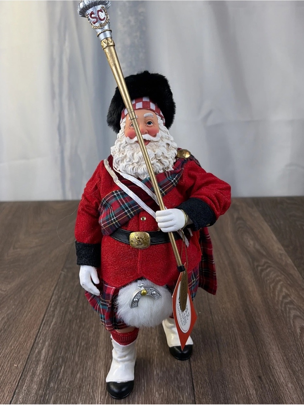Possible Dreams Clothtique Scottish Pageantry Santa 11” Figure 4033660